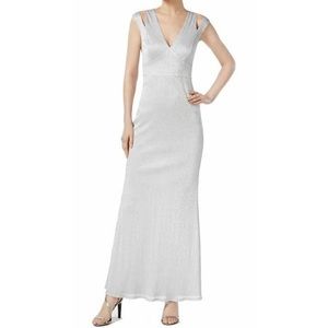 Calvin Klein Silver Metallic Dress